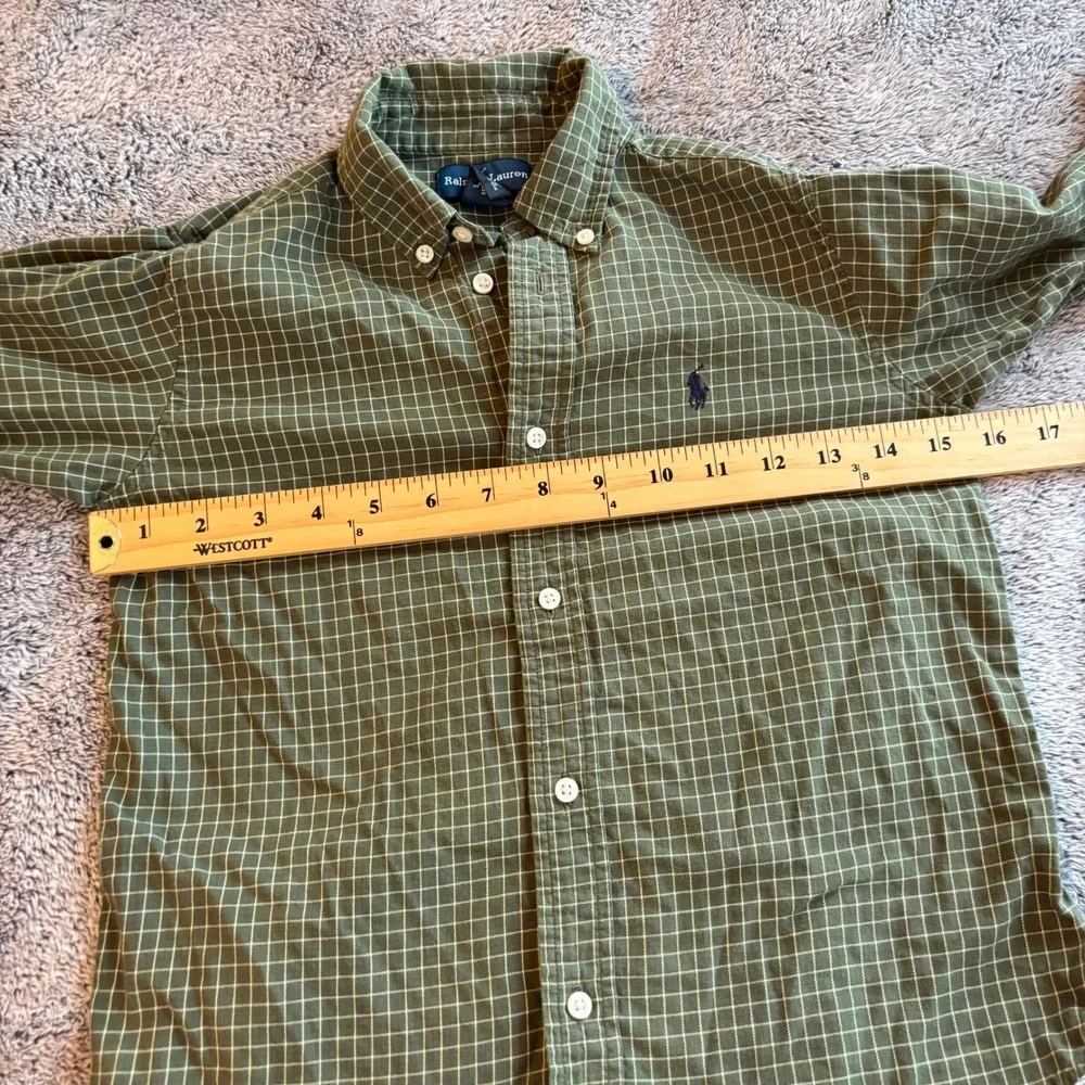 Ralph Lauren Boys Shirt 7 Plaid Cotton‎ Button Down Preppy Classic School 20188